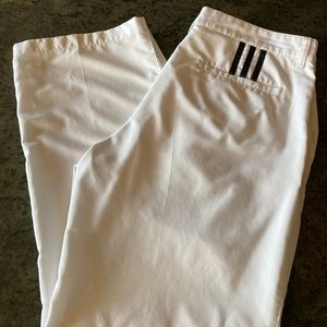 White Adidas Climalite Golf Pants
